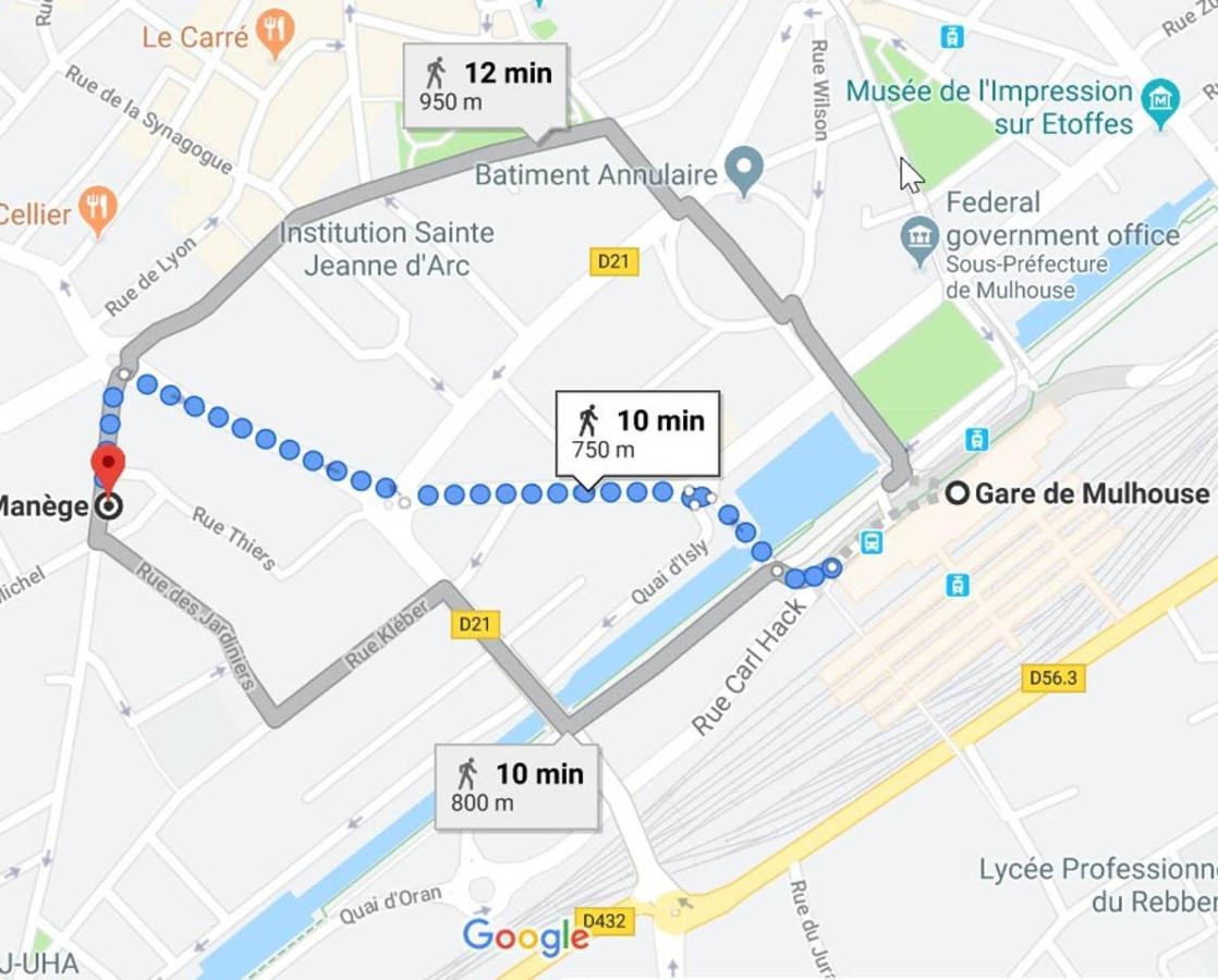 3P cosy à Mulhouse, 55 m2 Apartamento Exterior foto